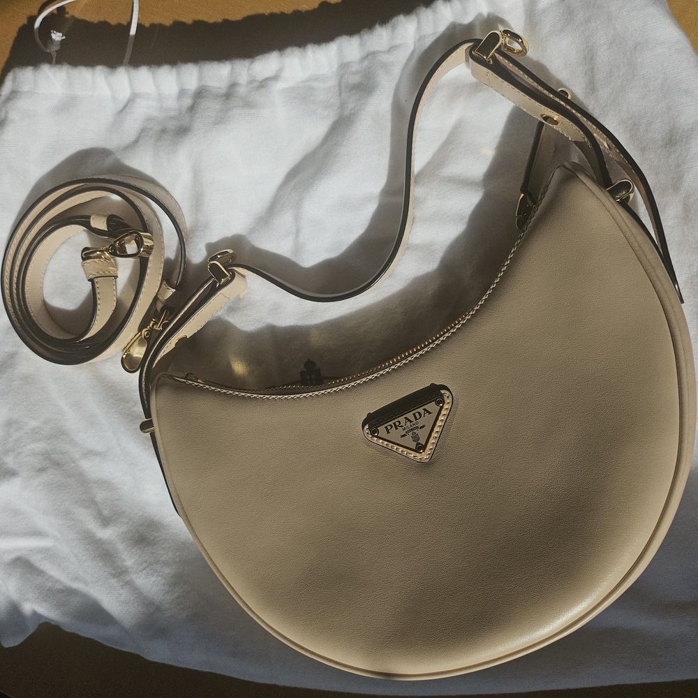 Prada Cream Leather Women's Bag